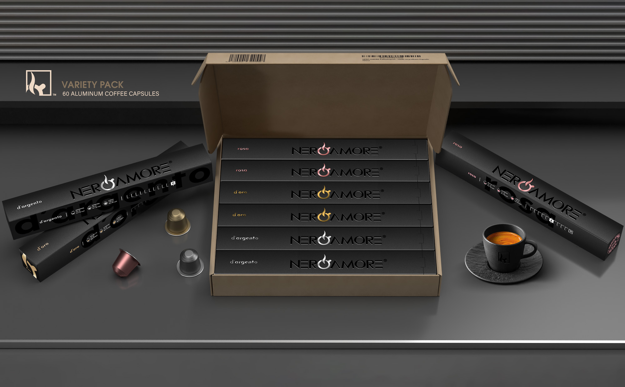 Coffee capsules assorted