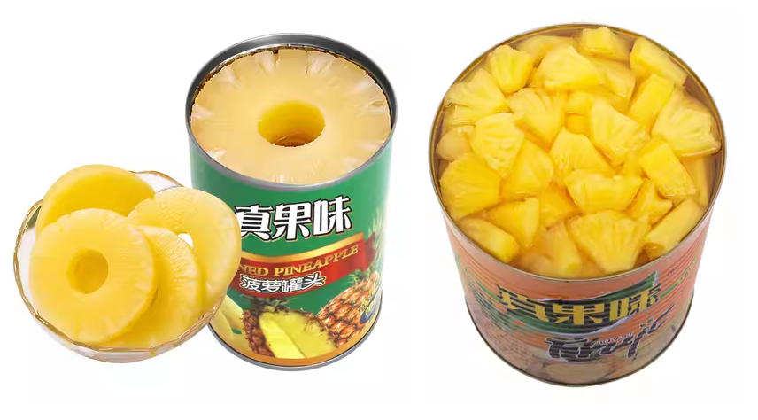 Pineapple slices in syrup